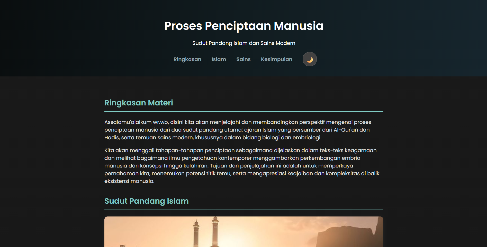 Human Creation Process Science & Islamic Perspective