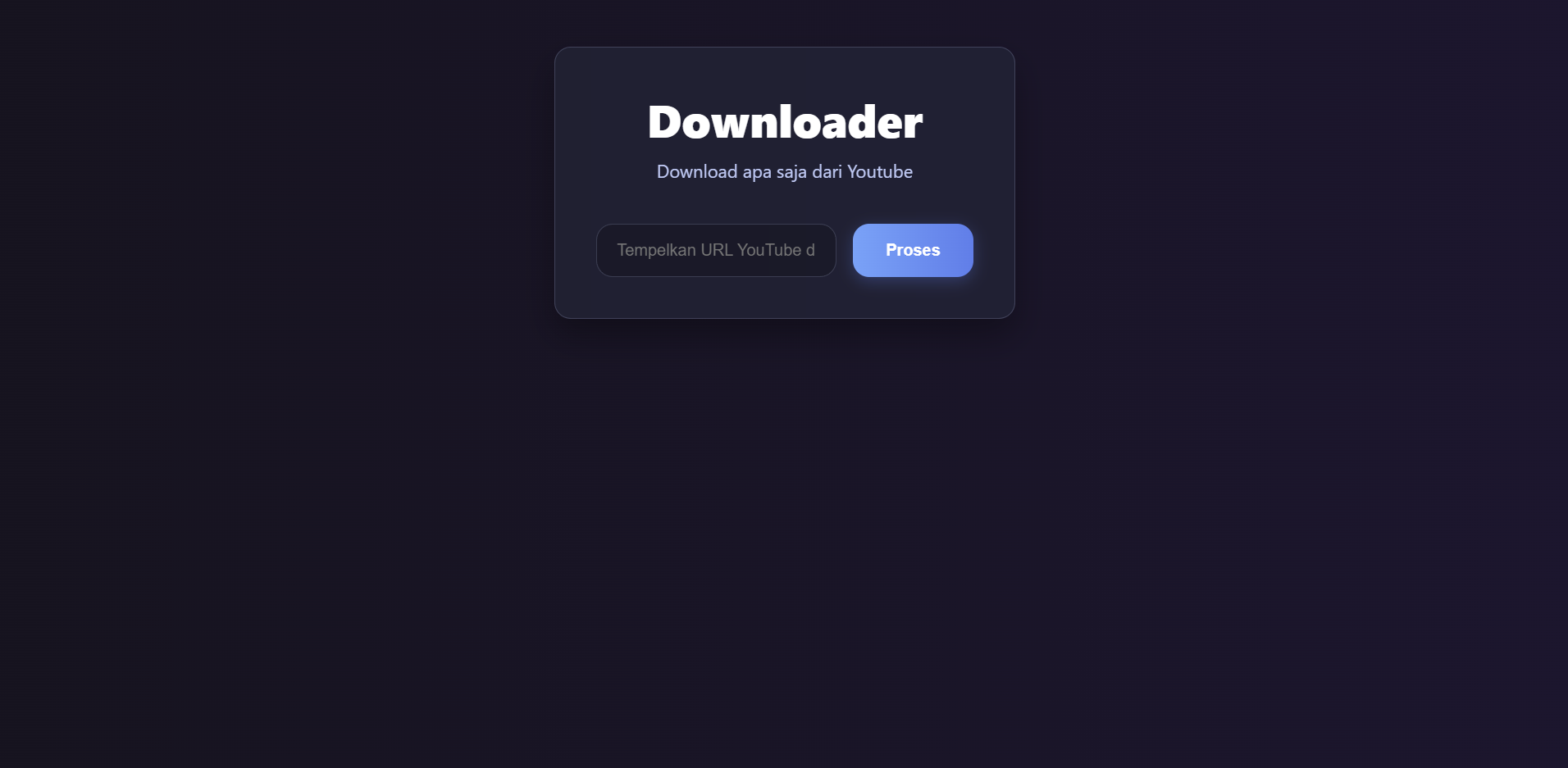 Go + React YouTube Downloader